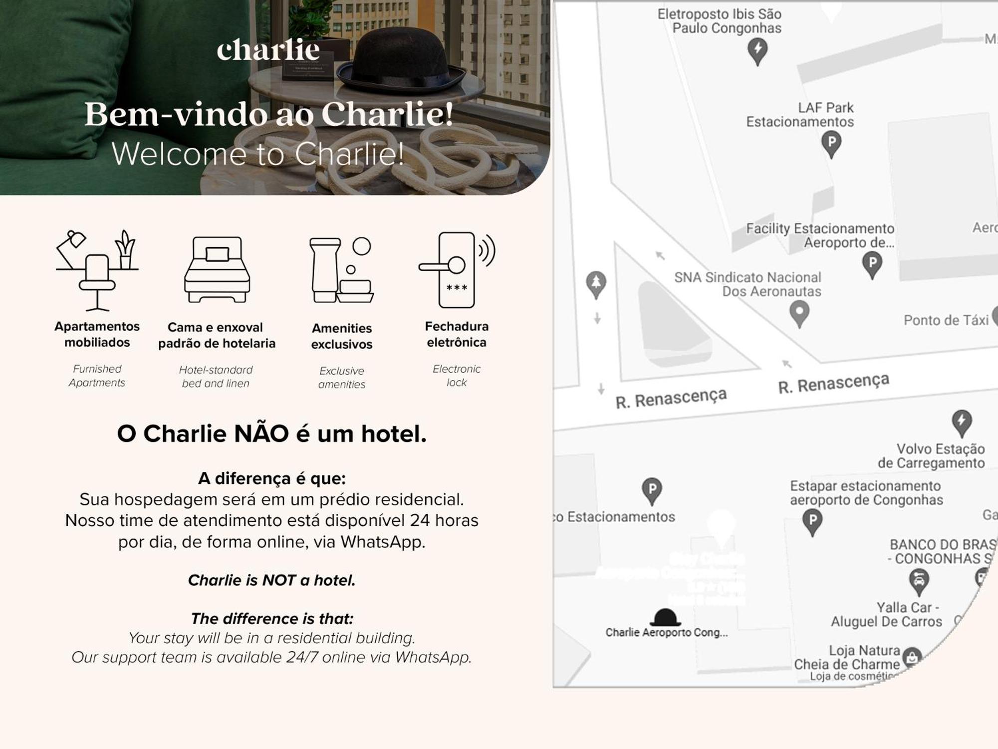 Апартаменты Charlie Aeroporto Congonhas Cgh Сан-Пауло Экстерьер фото